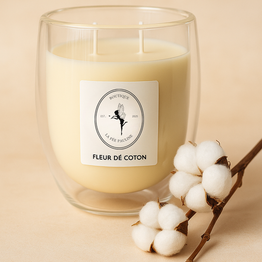 Grande Bougie Fleur de Coton