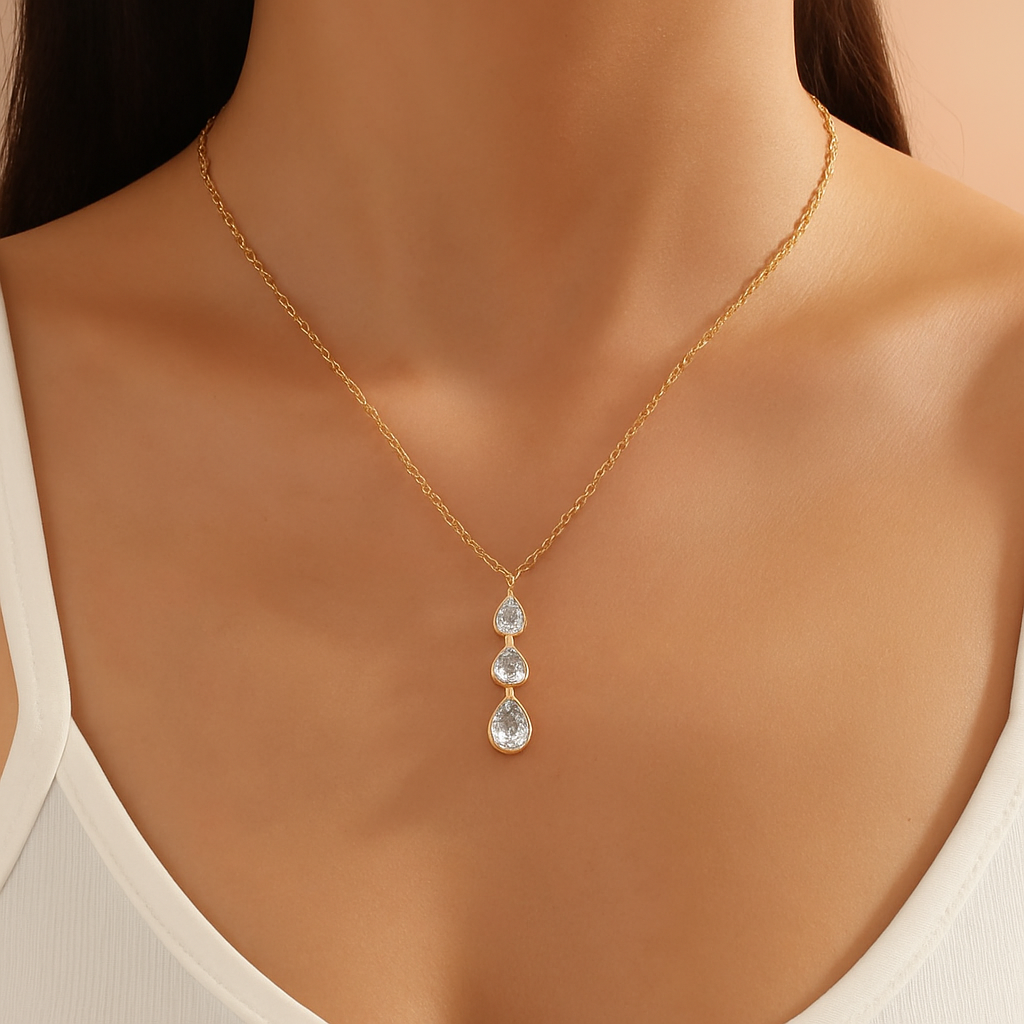 Collier Goutte scintillante