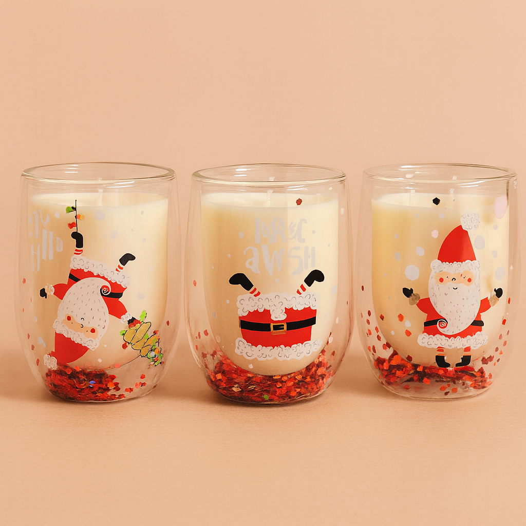 🎅 Bougies de Noël à Paillettes