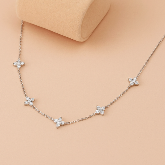Collier Trèfles Scintillants